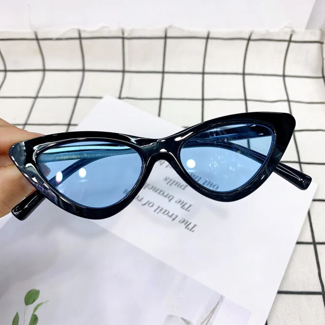 New Fashion Small Frame Cat Eye Kids Baby Girls Plastic Cute Sunglasses