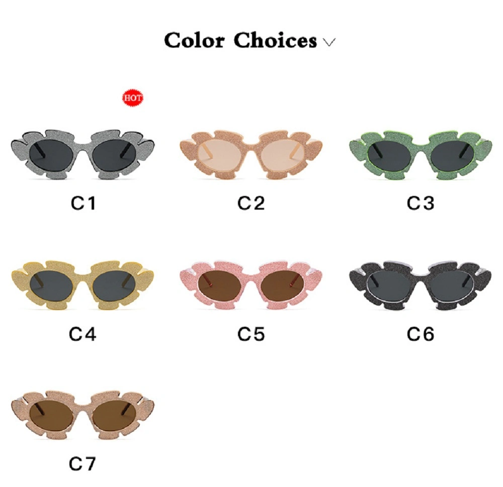 China Factory Wholesale Flower Cateye Sunglasses Hot Party High Quality Personalized Eyeglasses