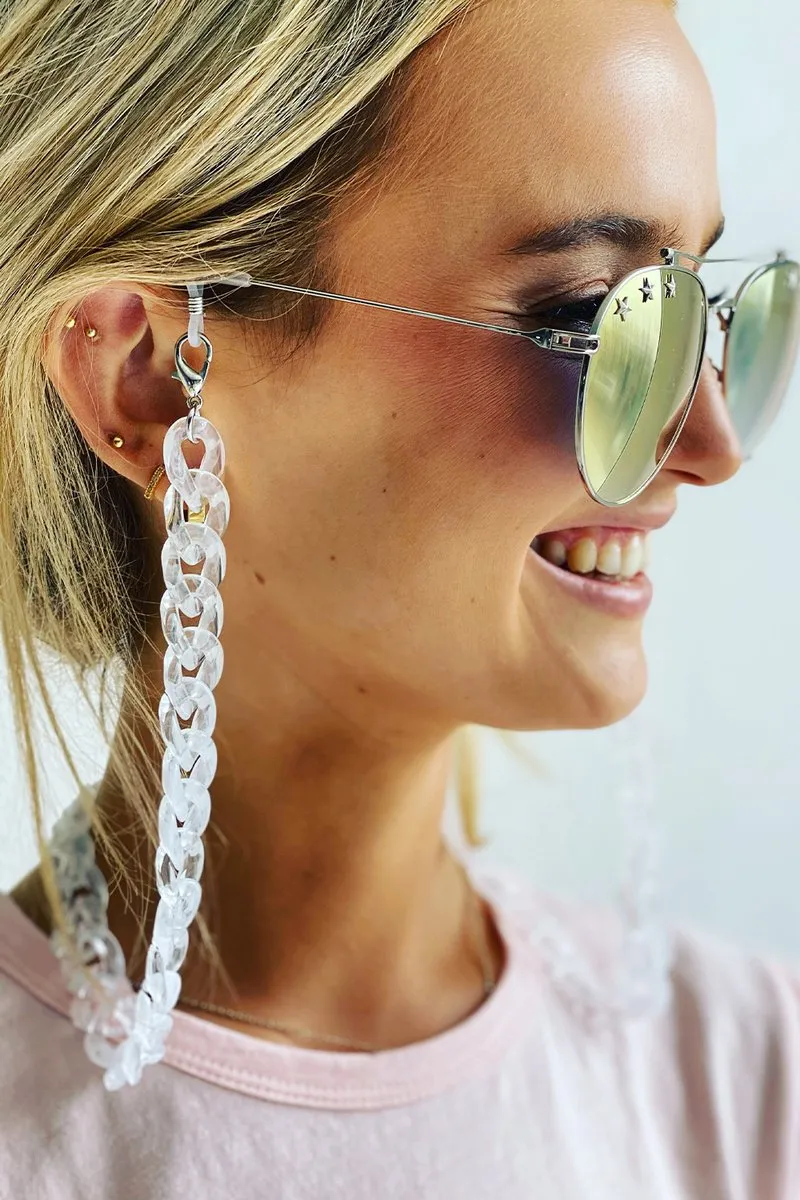 Correntes de óculos frisadas colorido frisado óculos de sol corrente de leitura titular cinta cordão cordão acessórios