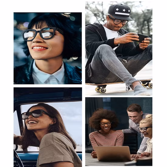 O OEM personalizou óculos de sol espertos dos Eyewear da música audio do esporte sem fio de Bluetooth